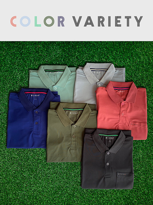 Solid Half Sleeve Polo Collar T-shirt