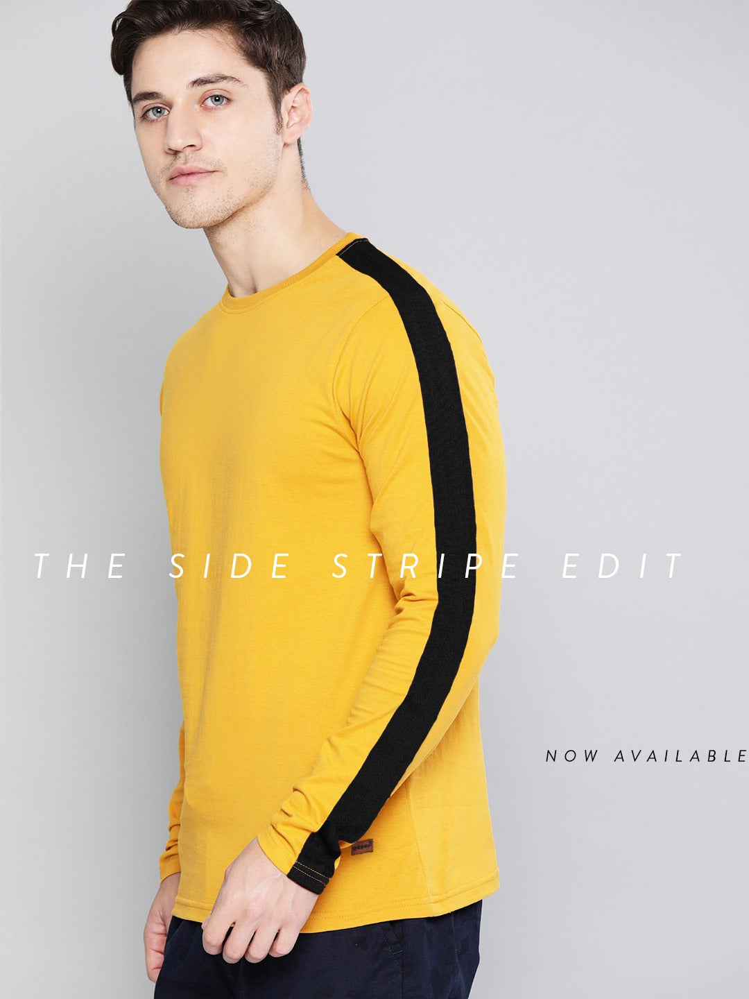 Full Sleeve T-shirt with side strip