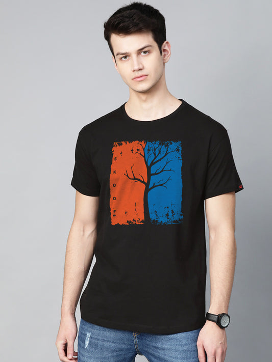 Printed half sleeve T-shirt