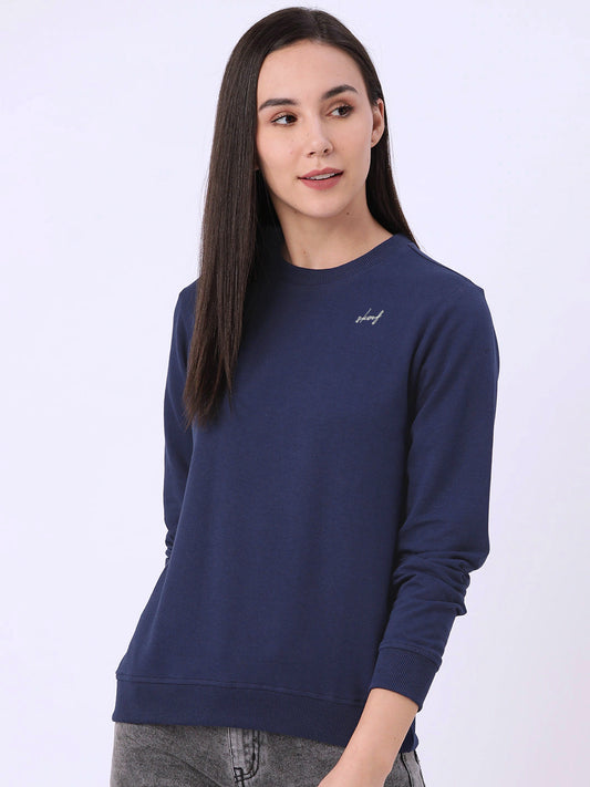 Signature sweatshirt - women - Nevy blue