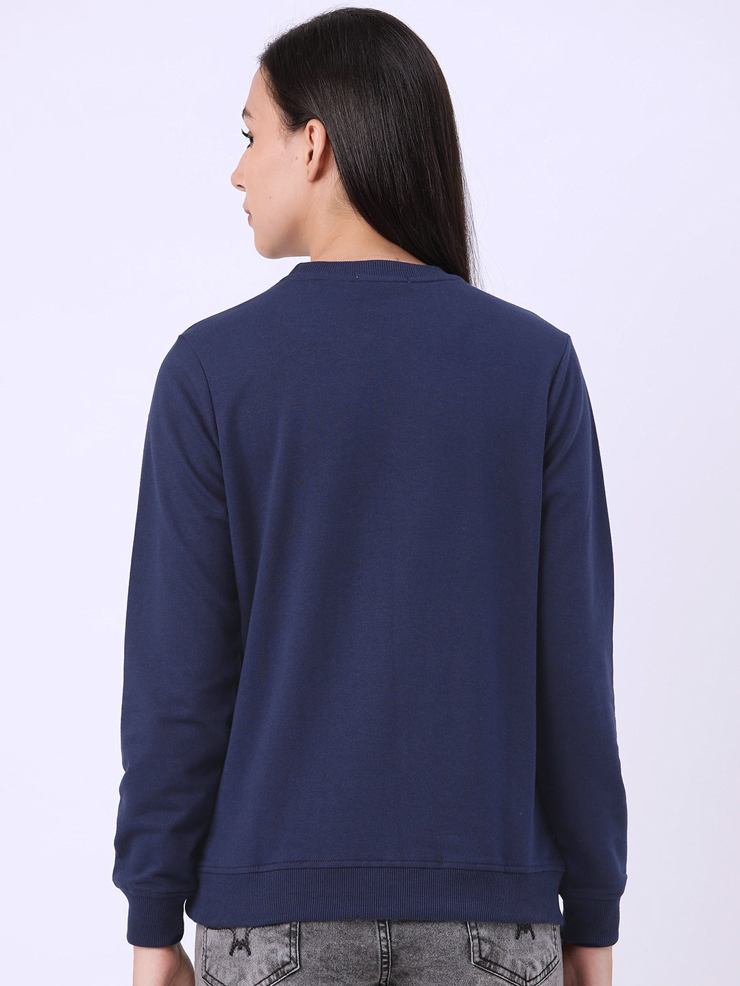 Signature sweatshirt - women - Nevy blue