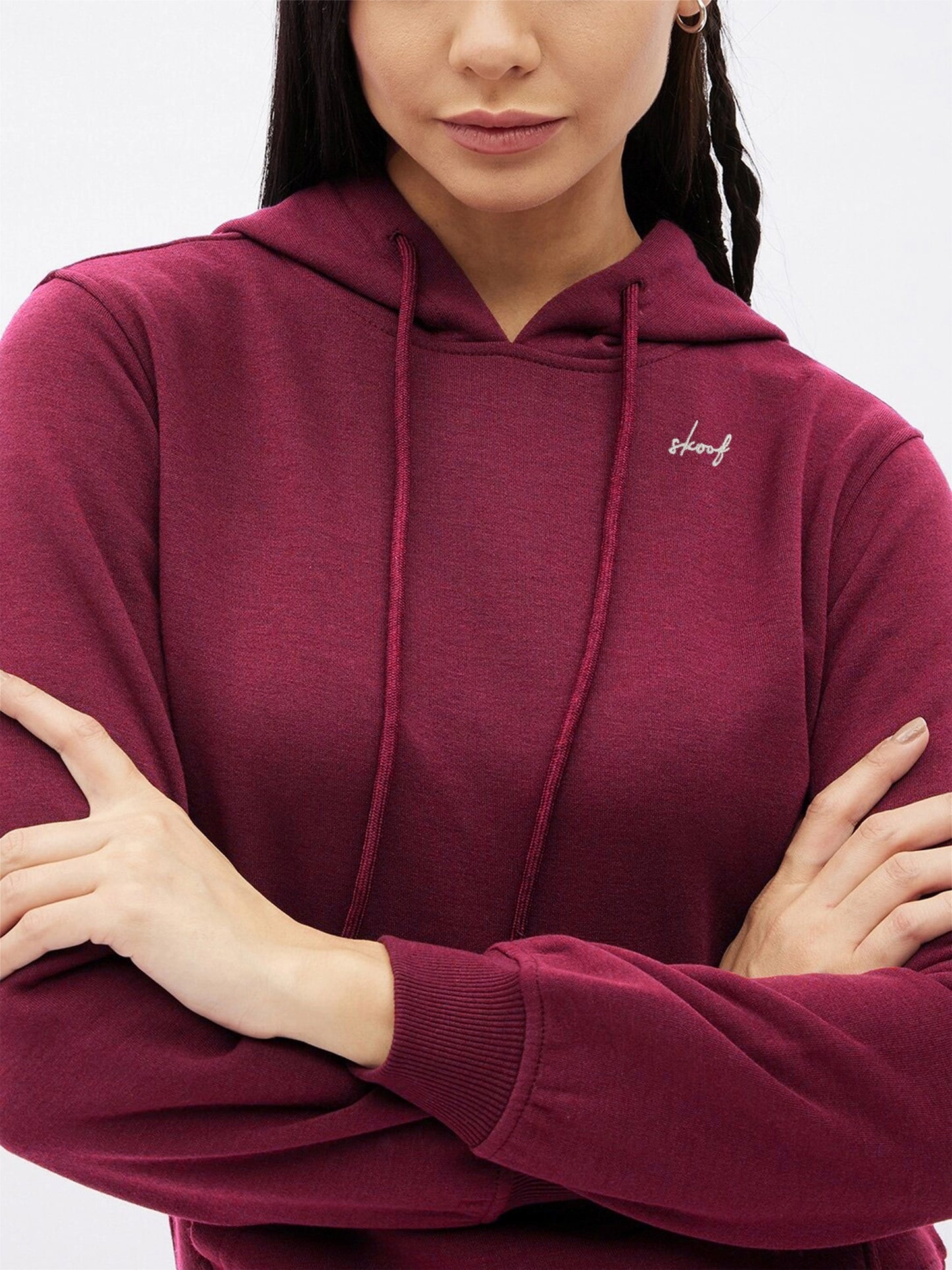 women signature hoodie - maroon