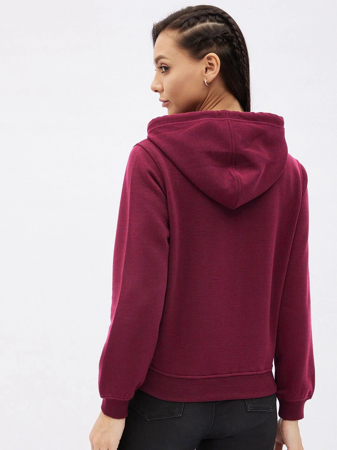 women signature hoodie - maroon