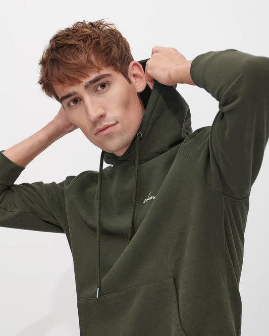 Men Signature Hoodie - Olive Green