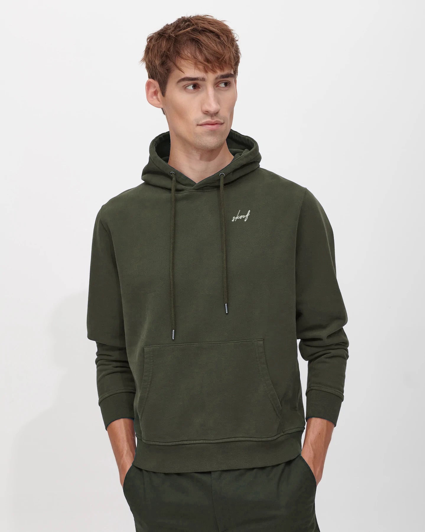 Men Signature Hoodie - Olive Green