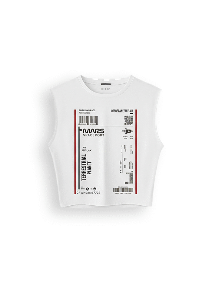 Mission Mars Interplanetary Boarding Pass Tank Top – Limited Streetwear Edition