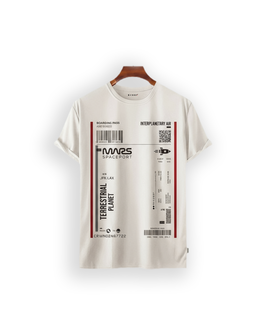 Mission Mars Interplanetary Boarding Pass T-Shirt – Premium Streetwear Edition
