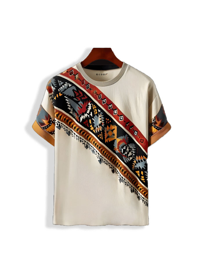 Desert Mirage Tribal Stripe T-Shirt – Skoof Heritage Edition